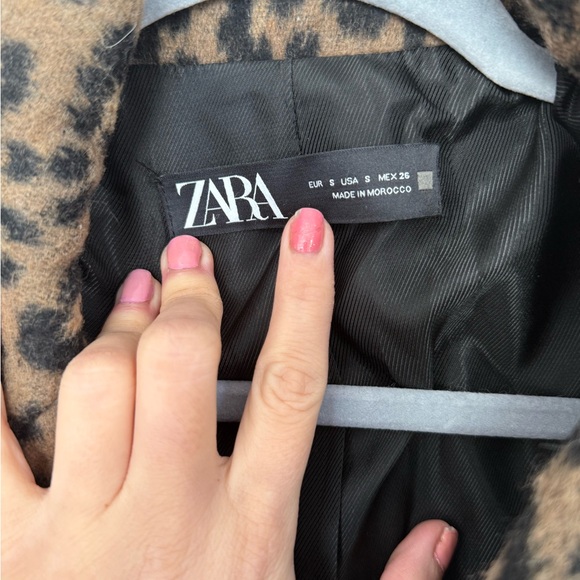 Zara Women's Brown Leopard Teddy Jacket - Picture 7 of 7